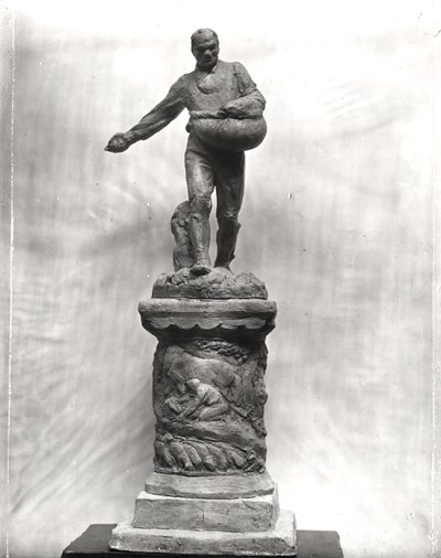 De zaaier, maquette voor een monument gewijd aan de arbeiders op het veld, 1889-1900 door Aime Jules Dalou